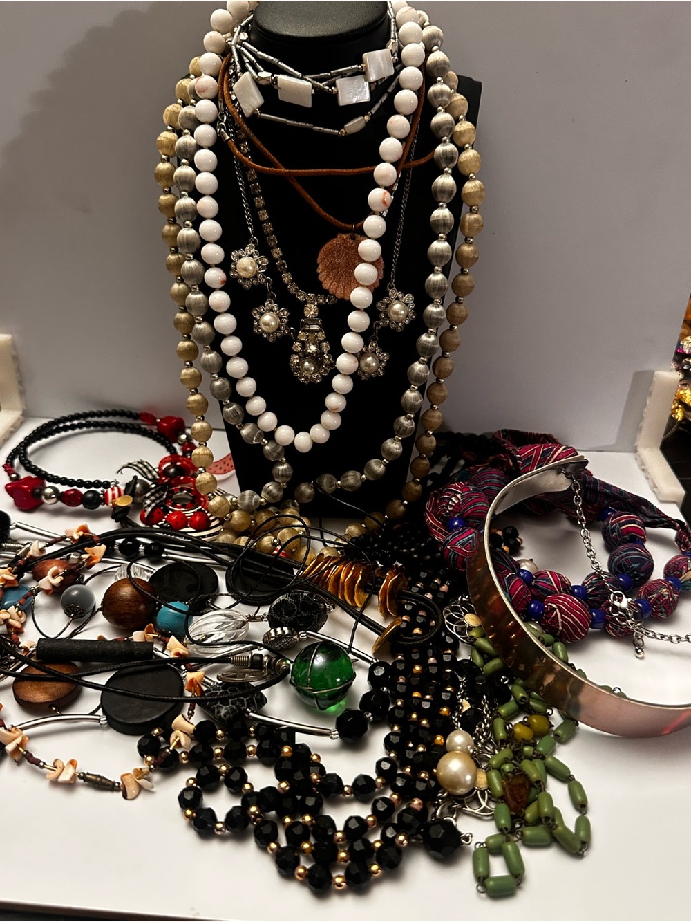 1lb plus of assorted artisan necklaces WEARABLE BUNDLE SALE 20 pcs